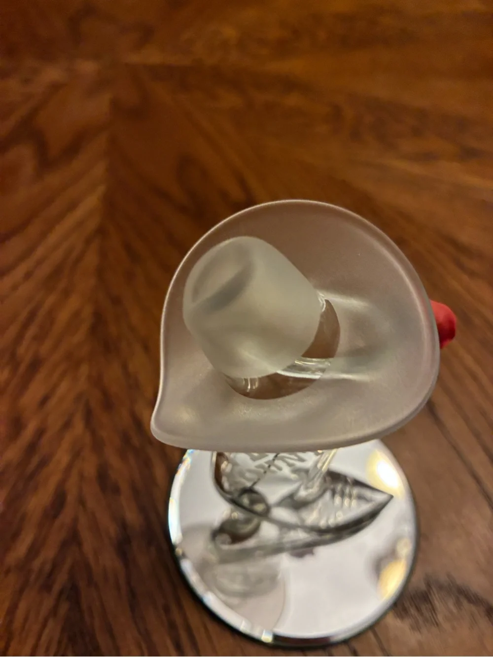 Glass Cowboy Boot 'I Love Country' Figurine